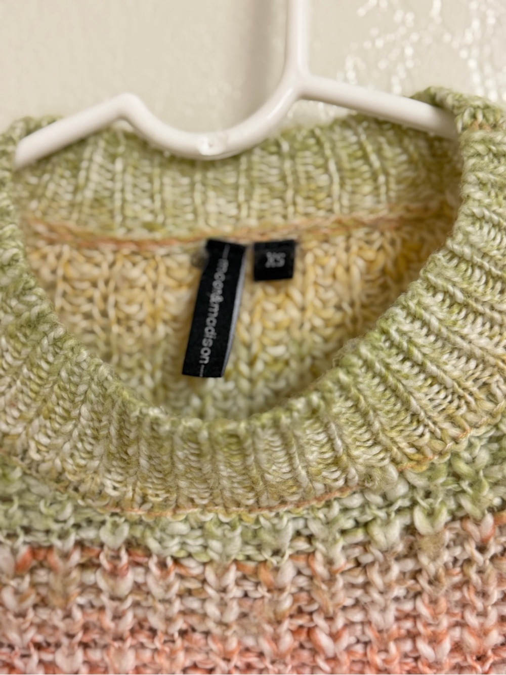 moon & madison Pastel Multi-Stripe Crewneck Sweater - Picture 3 of 3